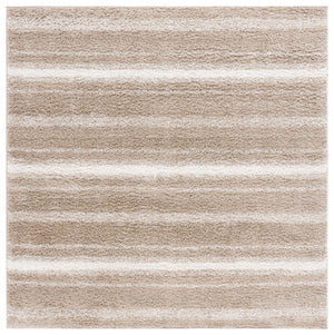 Safavieh Border & Stripe Shag 252 Power Loomed 59.5% Pile Polypropylene, 27.5% Jute, 5% Polyester Textruside, 8% Latex Transitional Rug Beige / Ivory BSP252B-9