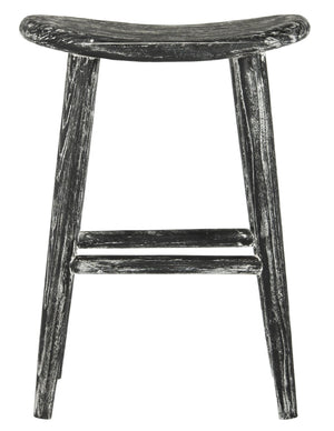 Safavieh Colton Rustic Counter Stool - Wabi Sabi Inspired, Distressed Sungkai Wood, Ideal For Modern Spaces BST1000A
