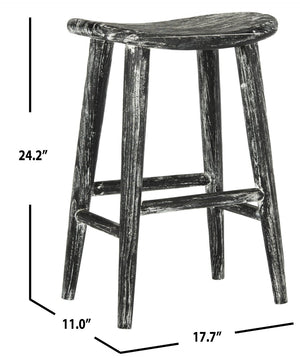 Safavieh Colton Rustic Counter Stool - Wabi Sabi Inspired, Distressed Sungkai Wood, Ideal For Modern Spaces BST1000A