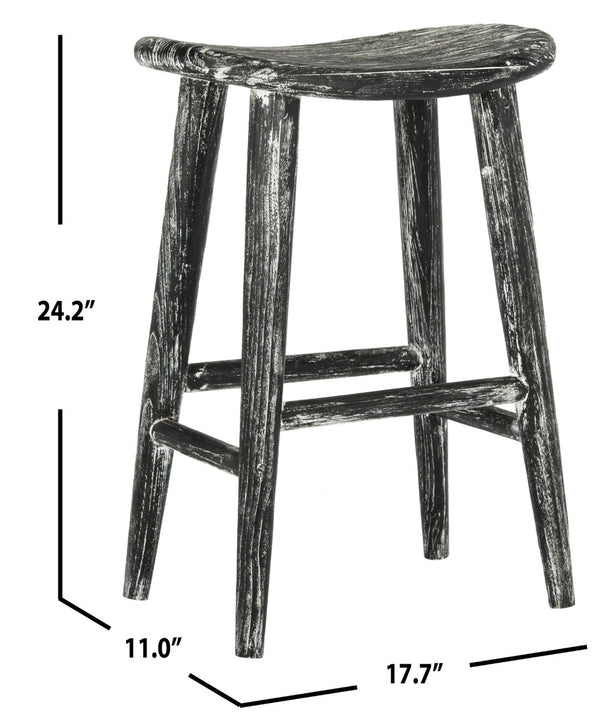 Safavieh Colton Rustic Counter Stool - Wabi Sabi Inspired, Distressed Sungkai Wood, Ideal For Modern Spaces BST1000A