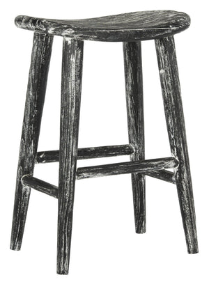 Safavieh Colton Rustic Counter Stool - Wabi Sabi Inspired, Distressed Sungkai Wood, Ideal For Modern Spaces BST1000A