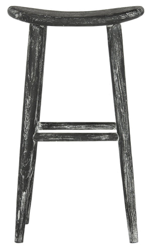 Safavieh Colton Wood Bar Stool - Rustic Wabi Sabi Design, Vintage Distressed Finish, Perfect For Any Space BST1001A