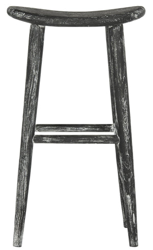 Safavieh Colton Wood Bar Stool - Rustic Wabi Sabi Design, Vintage Distressed Finish, Perfect For Any Space BST1001A