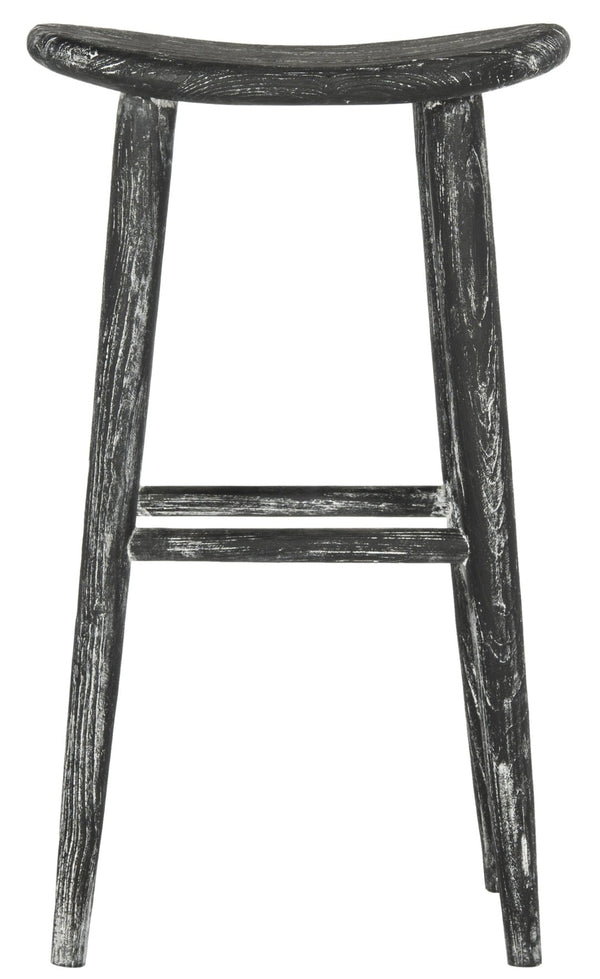 Safavieh Colton Wood Bar Stool - Rustic Wabi Sabi Design, Vintage Distressed Finish, Perfect For Any Space BST1001A