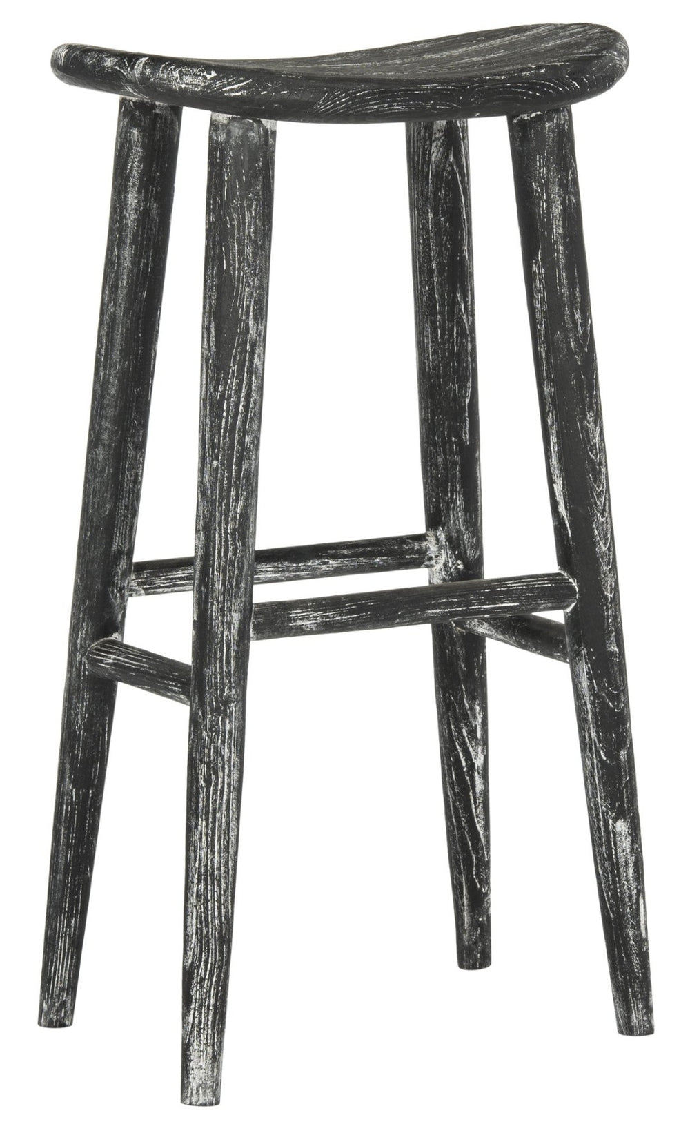 Safavieh Colton Wood Bar Stool - Rustic Wabi Sabi Design, Vintage Distressed Finish, Perfect For Any Space BST1001A
