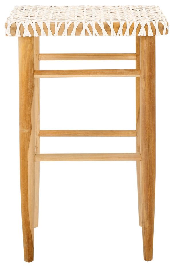 Safavieh Kaleo Woven Leather Barstool - Artisanal Design Meets Comfort For Modern And Rustic Interiors Natural / White BST1004B