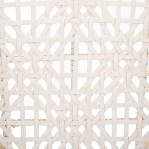 Safavieh Bandelier Bar Stool - Contemporary Teak Frame With Woven White Leather For Elegant Kitchen Seating BST1005A