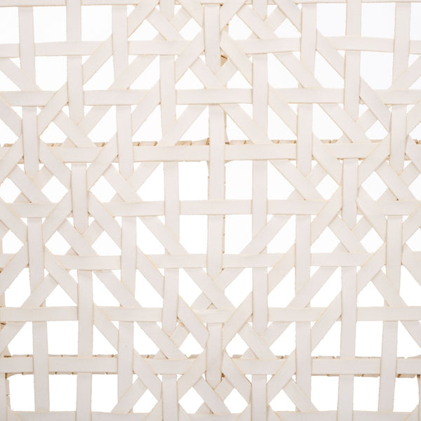 Safavieh Bandelier Counter Stool - Stylish Teak Frame & Woven White Leather Seat For Modern Dining Spaces BST1006A