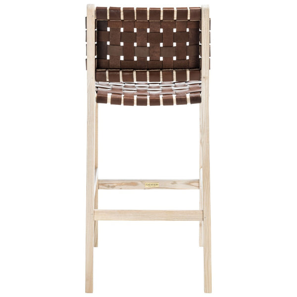 Safavieh Adah Bar Stool - Coastal Charm Meets Contemporary Design For Stylish Kitchen And Dining Spaces Cognac / Natural Unfinished BST1014A