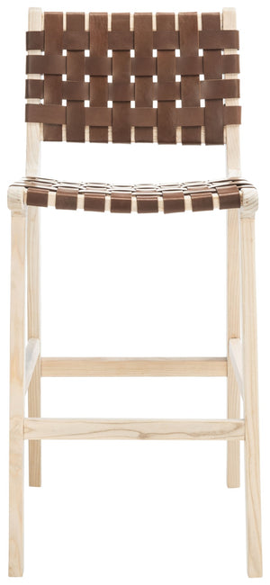 Safavieh Adah Bar Stool - Coastal Charm Meets Contemporary Design For Stylish Kitchen And Dining Spaces Cognac / Natural Unfinished BST1014A