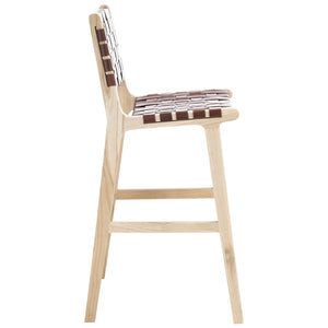 Safavieh Adah Bar Stool - Coastal Charm Meets Contemporary Design For Stylish Kitchen And Dining Spaces Cognac / Natural Unfinished BST1014A