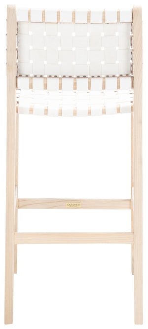 Safavieh Adah Bar Stool - Coastal Charm Meets Contemporary Design For Stylish Kitchen And Dining Spaces White / Natural Unfinished BST1014B