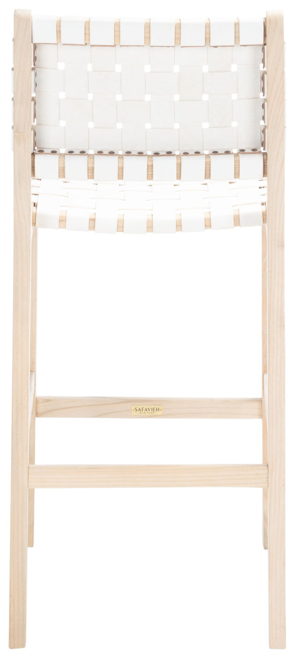 Safavieh Adah Bar Stool - Coastal Charm Meets Contemporary Design For Stylish Kitchen And Dining Spaces White / Natural Unfinished BST1014B