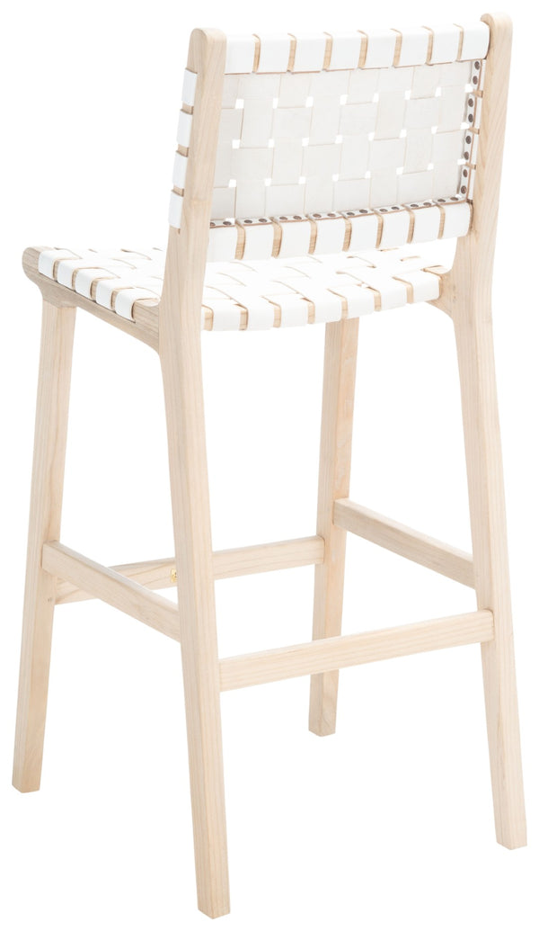 Safavieh Adah Bar Stool - Coastal Charm Meets Contemporary Design For Stylish Kitchen And Dining Spaces White / Natural Unfinished BST1014B