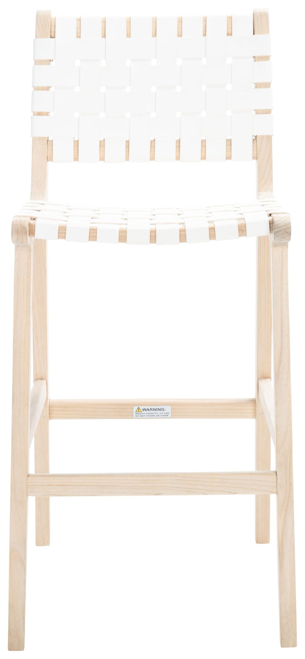 Safavieh Adah Bar Stool - Coastal Charm Meets Contemporary Design For Stylish Kitchen And Dining Spaces White / Natural Unfinished BST1014B