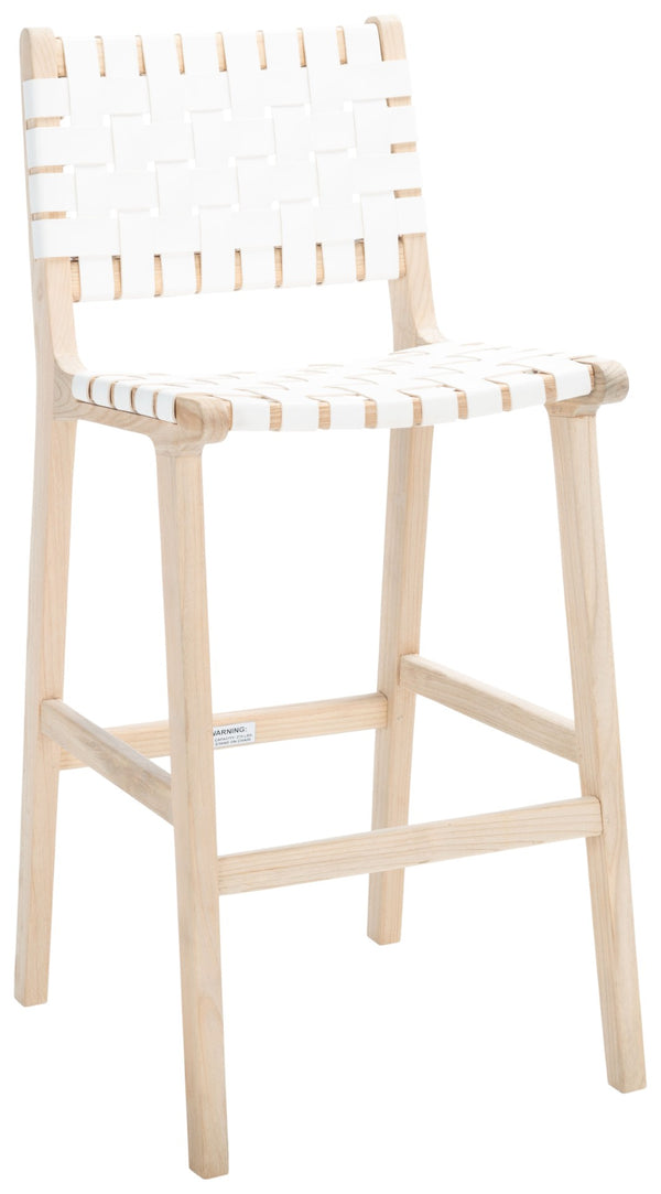 Safavieh Adah Bar Stool - Coastal Charm Meets Contemporary Design For Stylish Kitchen And Dining Spaces White / Natural Unfinished BST1014B