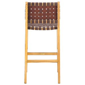 Safavieh Adah Bar Stool - Coastal Charm Meets Contemporary Design For Stylish Kitchen And Dining Spaces Cognac / Natural BST1014D
