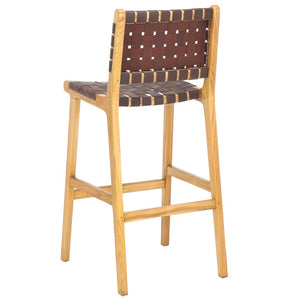 Safavieh Adah Bar Stool - Coastal Charm Meets Contemporary Design For Stylish Kitchen And Dining Spaces Cognac / Natural BST1014D