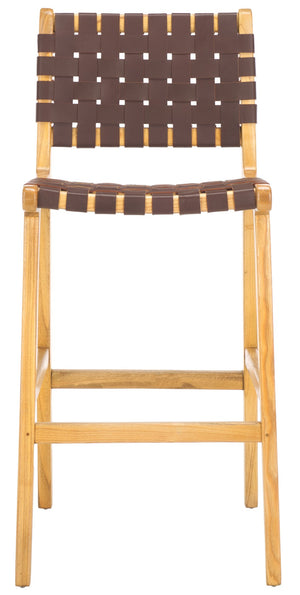 Safavieh Adah Bar Stool - Coastal Charm Meets Contemporary Design For Stylish Kitchen And Dining Spaces Cognac / Natural BST1014D