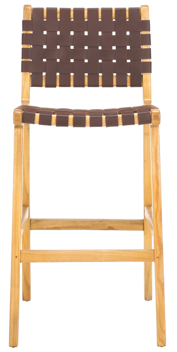 Safavieh Adah Bar Stool - Coastal Charm Meets Contemporary Design For Stylish Kitchen And Dining Spaces Cognac / Natural BST1014D