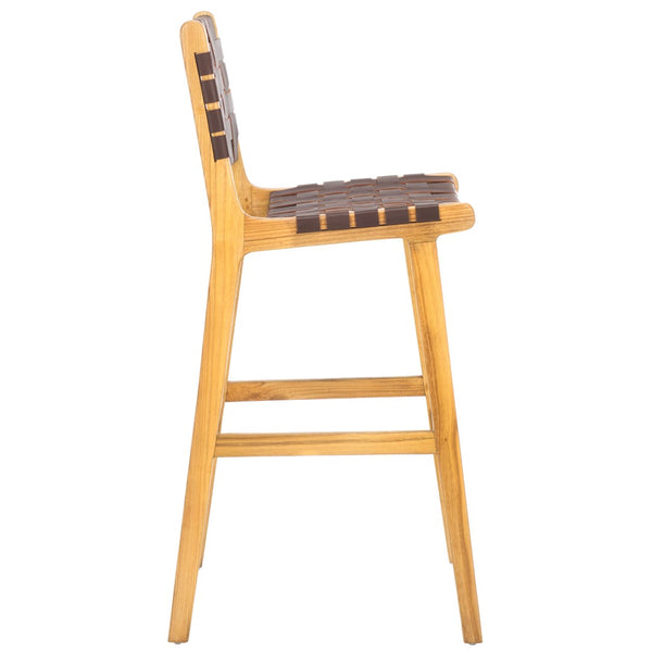 Safavieh Adah Bar Stool - Coastal Charm Meets Contemporary Design For Stylish Kitchen And Dining Spaces Cognac / Natural BST1014D