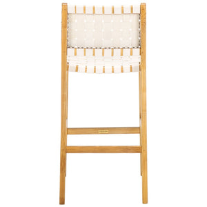 Safavieh Adah Bar Stool - Coastal Charm Meets Contemporary Design For Stylish Kitchen And Dining Spaces White / Natural BST1014E
