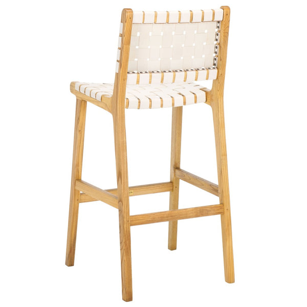 Safavieh Adah Bar Stool - Coastal Charm Meets Contemporary Design For Stylish Kitchen And Dining Spaces White / Natural BST1014E