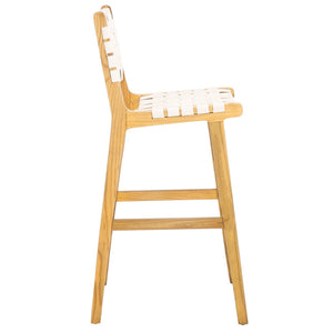 Safavieh Adah Bar Stool - Coastal Charm Meets Contemporary Design For Stylish Kitchen And Dining Spaces White / Natural BST1014E