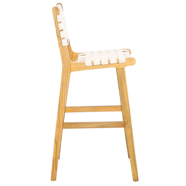 Safavieh Adah Bar Stool - Coastal Charm Meets Contemporary Design For Stylish Kitchen And Dining Spaces White / Natural BST1014E