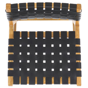 Safavieh Adah Leather Bar Stool Black / Natural BST1014F