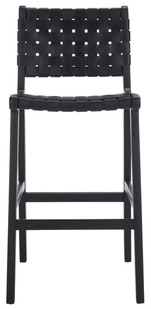 Safavieh Adah Leather Bar Stool Black BST1014G