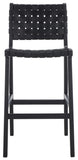 Safavieh Adah Leather Bar Stool Black BST1014G