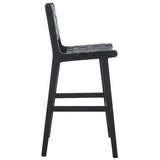 Safavieh Adah Leather Bar Stool Black BST1014G