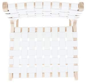 Safavieh Adah Leather Counter Stool - Stylish Barstool With Natural Wood Finish For Modern Interiors White ,Natural Unfinished Wood,Leather Bst1015b