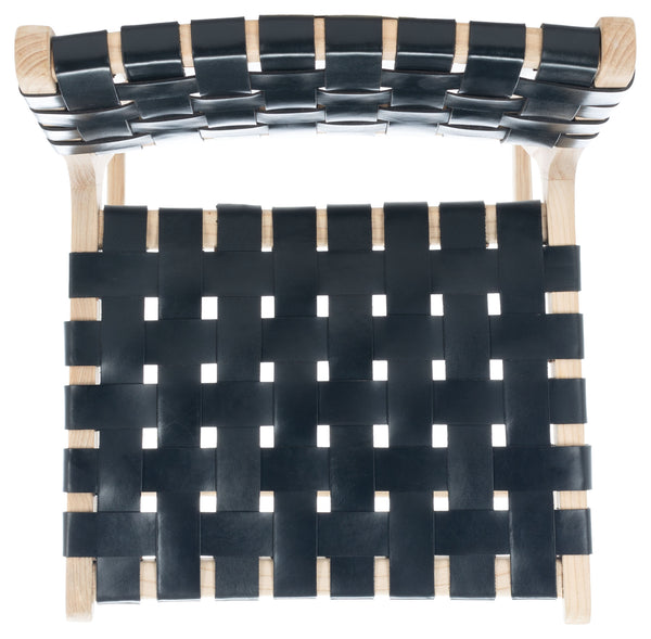 Safavieh Adah Leather Counter Stool - Stylish Barstool With Natural Wood Finish For Modern Interiors Black ,Natural Unfinished Wood,Leather Bst1015c