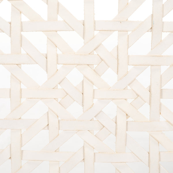 Safavieh Kaleo Woven Leather Counter Stool Natural / White Teak BST1016B