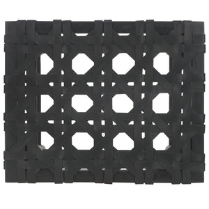 Safavieh Walda Black Leather Woven Counter Stool - Modern Artisanal Design For Dining & Bar Spaces, 25" Height BST1017A