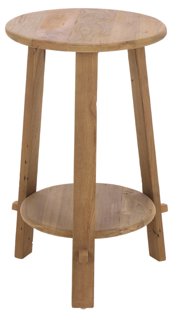 Safavieh Springs Recycled Teak Counter Stool Solid Wood Natural Grain Kitchen Island Seat BST1019A