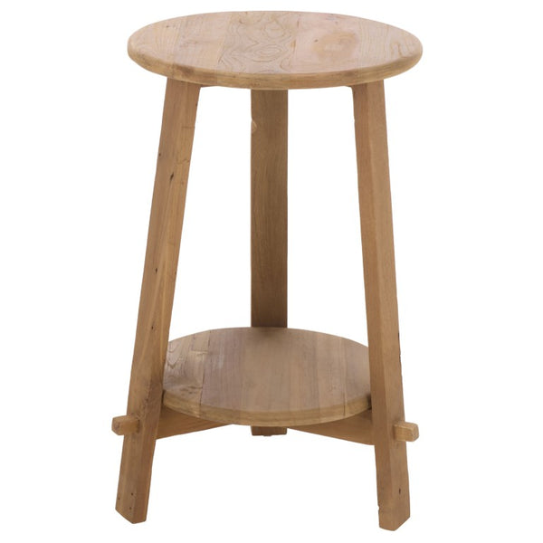 Safavieh Springs Recycled Teak Counter Stool Solid Wood Natural Grain Kitchen Island Seat BST1019A