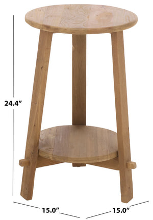 Safavieh Springs Recycled Teak Counter Stool Solid Wood Natural Grain Kitchen Island Seat BST1019A