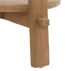 Safavieh Springs Recycled Teak Counter Stool Solid Wood Natural Grain Kitchen Island Seat BST1019A