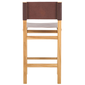 Safavieh Romee Counter Stool Cognac / Natural 18.1" x 19.3" x 37.2"