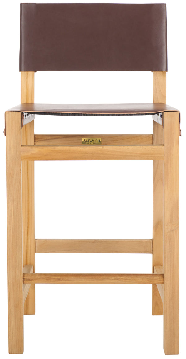 Safavieh Romee Counter Stool Cognac / Natural 18.1" x 19.3" x 37.2"