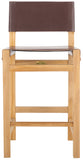 Safavieh Romee Counter Stool Cognac / Natural 18.1" x 19.3" x 37.2"