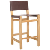 Safavieh Romee Counter Stool Cognac / Natural 18.1" x 19.3" x 37.2"