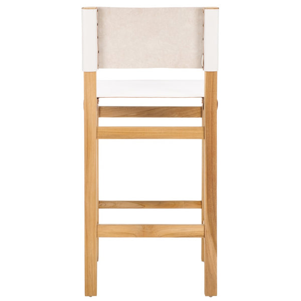 Safavieh Romee Counter Stool White / Natural 18.1" x 19.3" x 37.2"