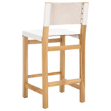 Safavieh Romee Counter Stool White / Natural 18.1" x 19.3" x 37.2"