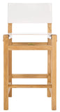 Safavieh Romee Counter Stool White / Natural 18.1" x 19.3" x 37.2"