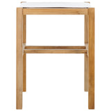 Safavieh  Solana Counter Stool White / Natural 19.5" x 19.5" x 26"