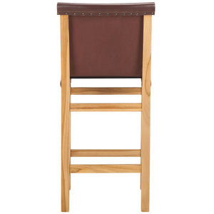 Safavieh Arian  Counter Stool Cognac / Natural 18.5" x 20.9" x 39.8"